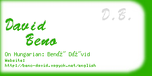david beno business card